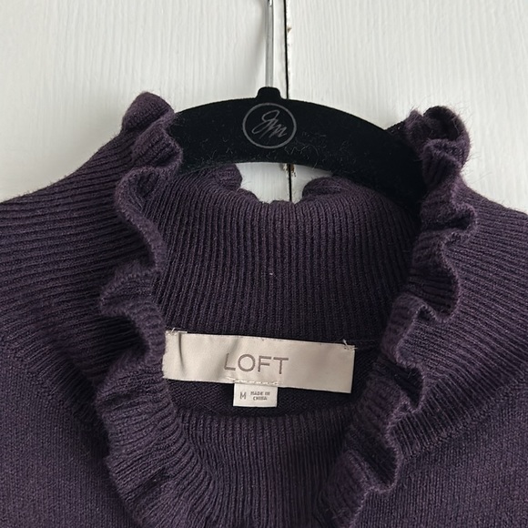 Eggplant LOFT Knit Dress - Picture 2 of 4